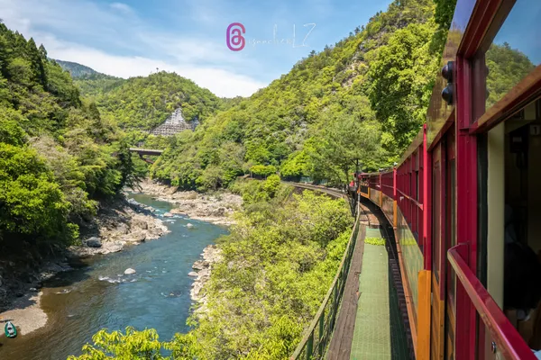 Sagano Scenic Railway trolley train